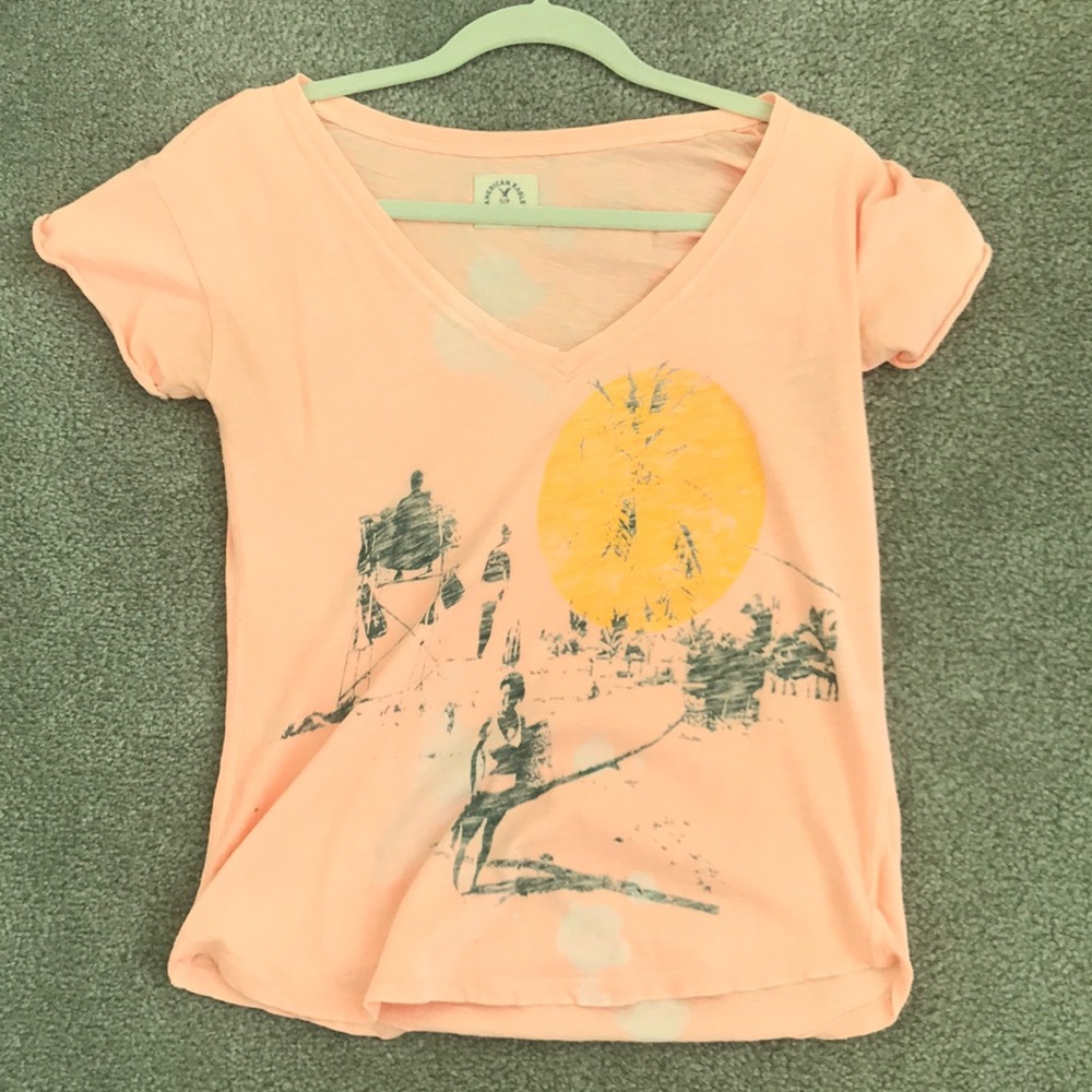 Vneck light Orange T-shirt